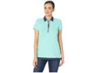 U.s. Polo Assn. Dot Placket (trellis Aqua) Women's Clothing