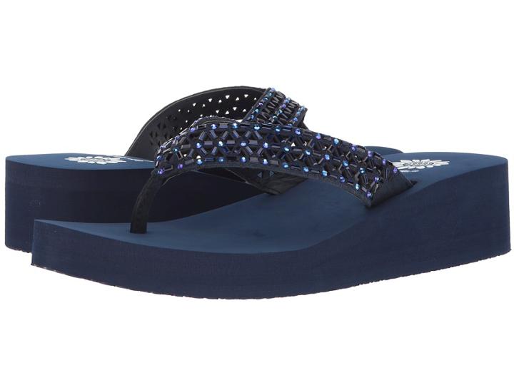 Yellow Box Wain (navy) Women's Sandals