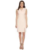 Adrianna Papell Sleeveless Center Front Fold Detail Fitted Dress (cameo) Women's Dress