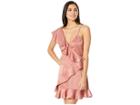 Jack By Bb Dakota Limelight Charmeuse Ruffle Dress (blush Pink) Women's Dress