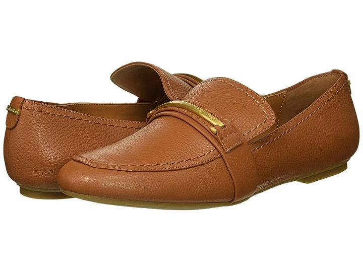 Calvin Klein Orianna (cognac Pebble Grain) Women's Maryjane Shoes