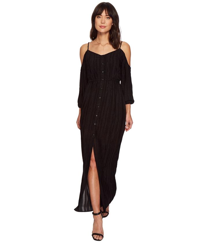 Bb Dakota Keaton Textured Maxi Dress (black) Women's Dress
