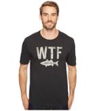 Life Is Good Wtf Fish Smooth Tee (night Black) Men's Short Sleeve Pullover