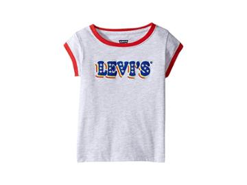Levi's(r) Kids Ringer Tee Short Sleeve Knit Top (toddler) (lunar Rock Heather) Girl's T Shirt