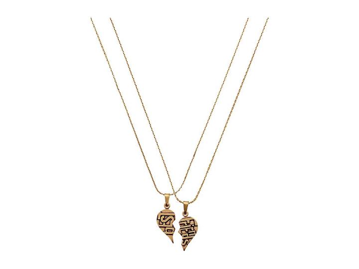 Alex And Ani 32 Inches Charity By Design, Best Friends Necklace, Set Of 2 (gold) Necklace