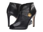 Michael Michael Kors Agnes Open Toe (black Shiny Crinkle Calf) High Heels