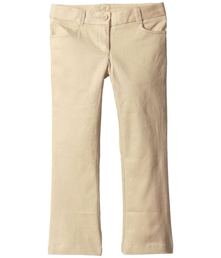 Nautica Kids Bootcut Twill Pants (little Kids) (su Khaki) Girl's Casual Pants