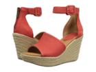 Kenneth Cole Reaction Sole Quest (red Nubuck) Women's Wedge Shoes