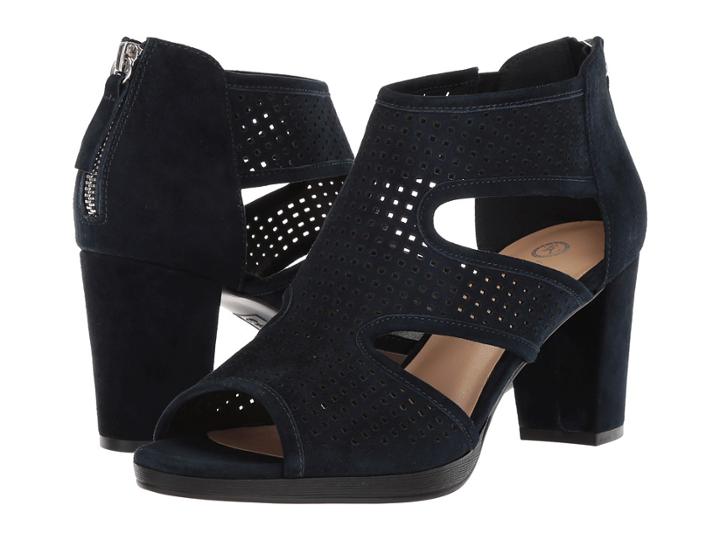 Bella-vita Leslie (navy Kid Suede Leather) Women's Wedge Shoes