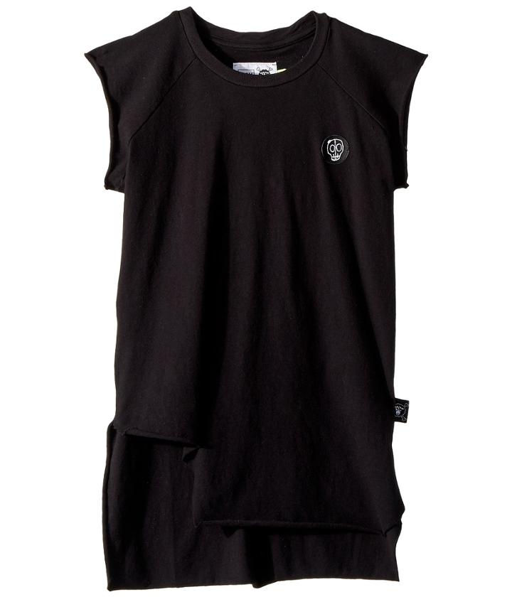 Nununu Trimmed Sleeveless Shirt (little Kids/big Kids) (black) Girl's Sleeveless