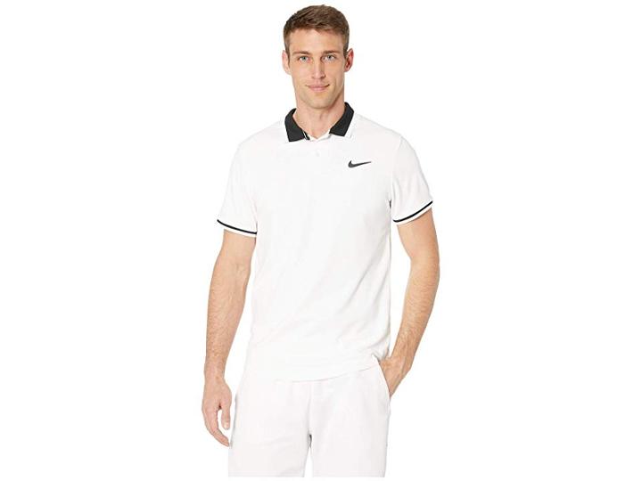 Nike Nikecourt Advantage Polo Classic (white/white/black/black) Men's Clothing