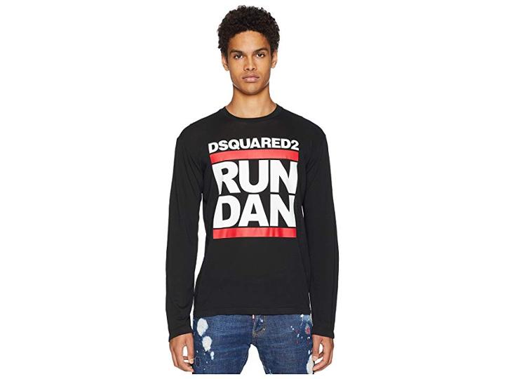 Dsquared2 Run Dan Long Sleeve T-shirt (black) Men's T Shirt
