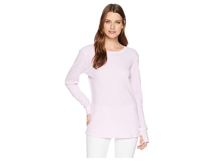 Allen Allen L/s Thumbhole Tee (pink Lady) Women's Long Sleeve Pullover
