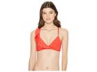 Kenneth Cole Ready To Ruffle One Shoulder Ruffle Ots Bikini Top (sunset) Women's Swimwear