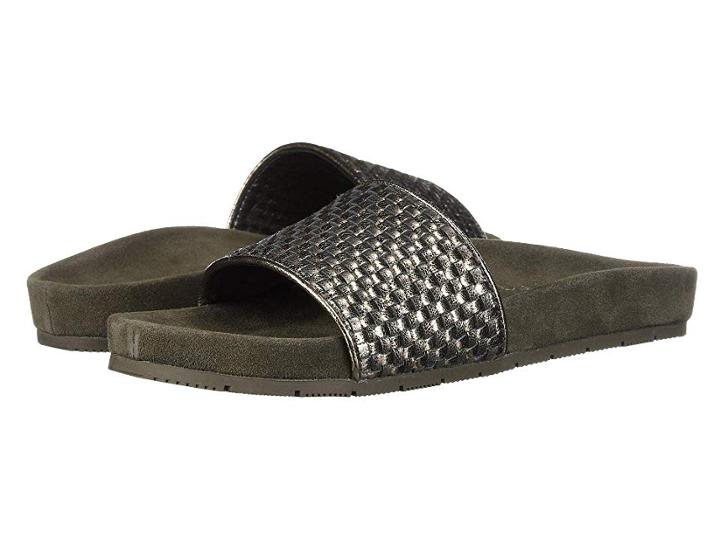 J/slides Naomie (pewter Metallic Leather) Women's Shoes