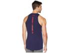 Under Armour Ua Baseline Cotton Tank Top (midnight Navy/red/red) Men's Sleeveless