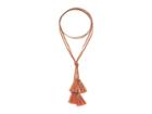 Chan Luu Viscose Chiffon Solid Necktie With Tassels (cafe Creme) Scarves