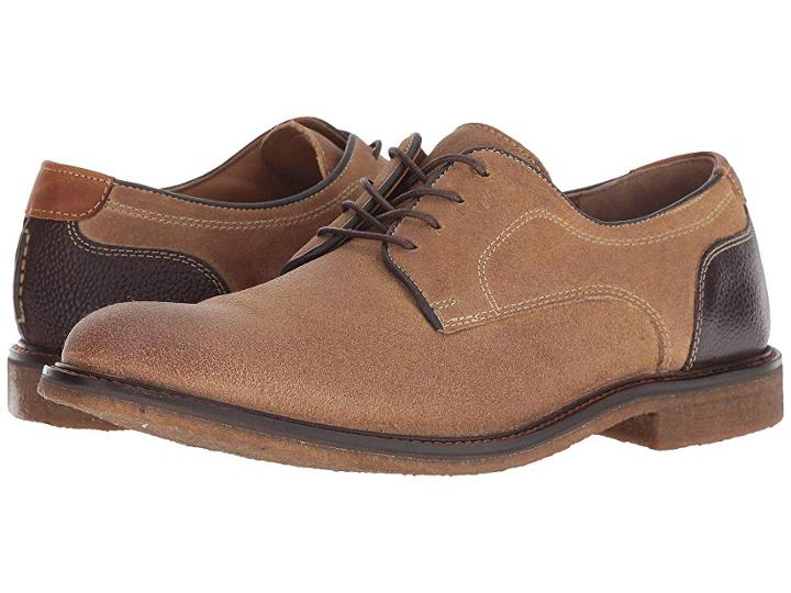 Johnston & Murphy Copeland Plain Toe (taupe Water-resistant Oiled Suede) Men's Plain Toe Shoes