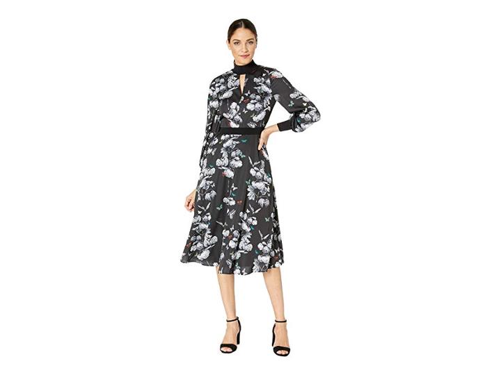 Ted Baker Eynah Narnia Midi Length Dress (black) Women's Dress