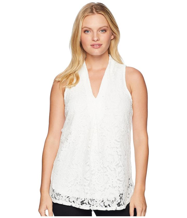 Eci Deep V-neck Sleeveless (ivory) Women's Sleeveless