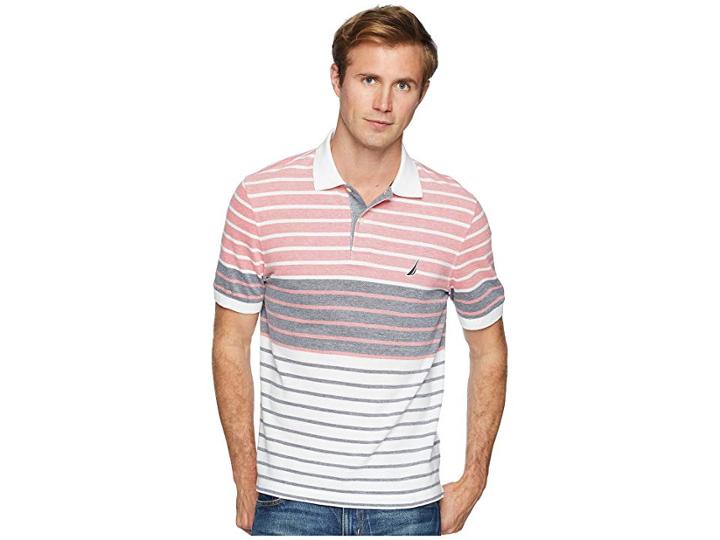 Nautica Short Sleeve Engineered Polo (true Navy) Men's Clothing