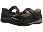 W6yz Connie (toddler/little Kid) (black Croc Patent) Girls Shoes