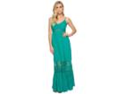Jack By Bb Dakota Kaia Midi Dress With Stripe Lace Insets (pepper Green) Women's Dress
