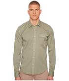 Belstaff Steadway Garment Dyed Twill Shirt (ash Green) Men's Clothing