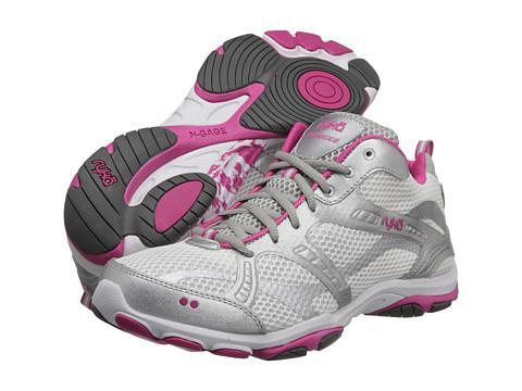 Ryka Enhance 2 (white/chrome Silver/pink Scorch/cool Mist Grey) Women's Cross Training Shoes