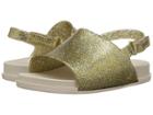 Mini Melissa Mini Beach Slide Sandal (toddler/little Kid) (gold Glitz) Girls Shoes