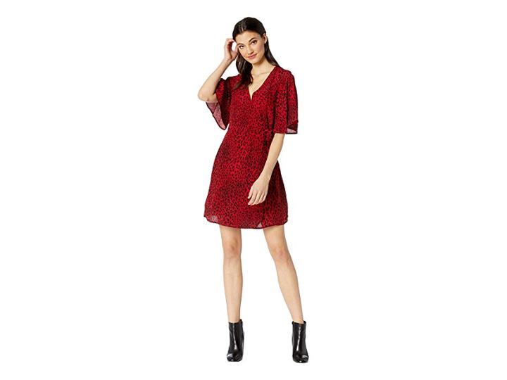 Sanctuary Girl On Fire Faux Wrap Dress (red Leopard) Women's Dress
