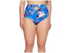 La Blanca Plus Size Havana Tropics Ultra Hi-rise Pant (sapphire) Women's Swimwear