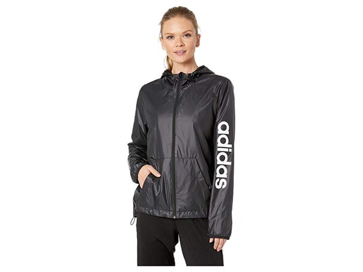 Adidas Essentials Linear Windbreaker (black) Women's Coat
