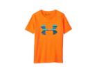 Under Armour Kids Ua Stripe Big Logo Surf Shirt (little Kids/big Kids) (magma Orange) Boy's Swimwear
