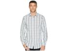 Perry Ellis Plaid Total Stretch Shirt (cerulean) Men's Clothing