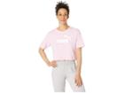 Puma Ess+ Cropped Logo Tee (pale Pink) Women's T Shirt