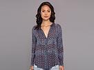 Free People - Plaid Floral Caravan Top (navy Combo)