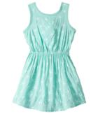 Splendid Littles All Over Starfish Print Dress (little Kids) (light Green) Girl's Dress