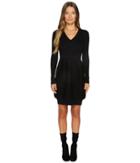 Boutique Moschino Knit Long Sleeve Dress (black) Women's Dress