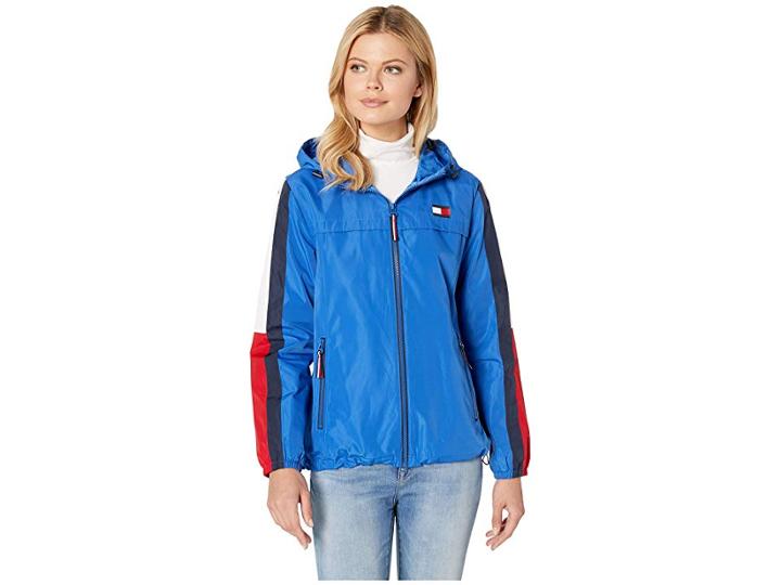 Tommy Hilfiger Iconic Windbreaker (nautical Blue) Women's Coat