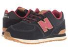 New Balance Kids Pc574v1 (little Kid) (black/earth Red) Kids Shoes