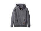 Quiksilver Kids Keller Zip Fleece Hoodie (big Kids) (dark Grey Heather) Boy's Fleece
