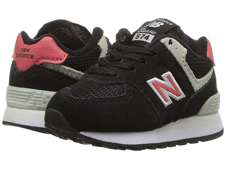 New Balance Kids Ic574v1 (infant/toddler) (black/pomelo) Boys Shoes