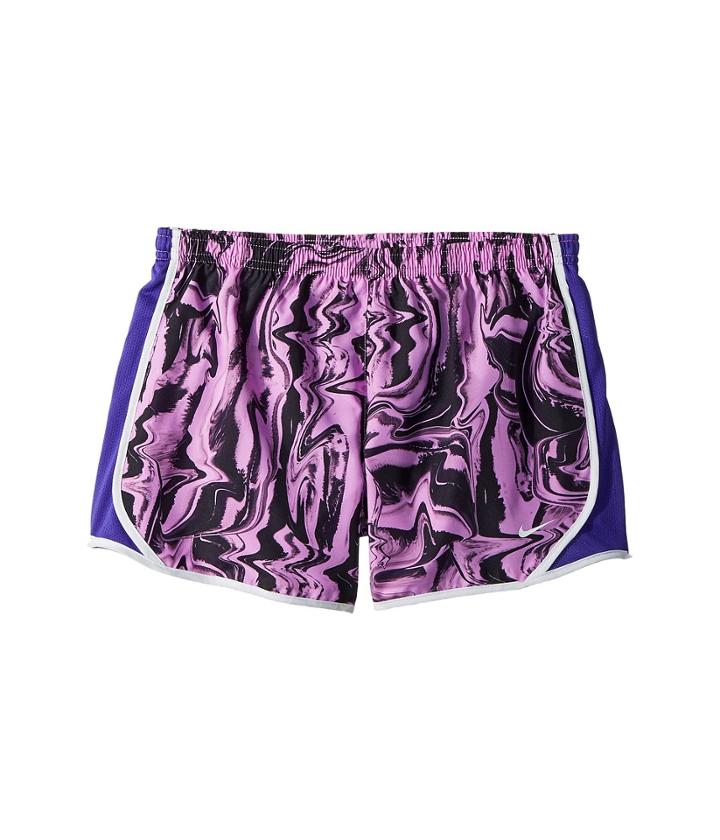 Nike Kids Dry Tempo Print Running Short (little Kids/big Kids) (pro Purple/fusion Violet/pure Platinum) Girl's Shorts