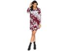 Bcbgmaxazria Ashton Long Sleeve Asymmetric Dress (deep Port Combo) Women's Dress