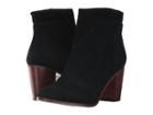 Toms Lunata Bootie (black Suede Perforated) Women's Zip Boots