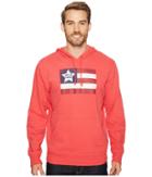 Life Is Good Flag Go-to Hoodie (americana Red) Men's Sweatshirt