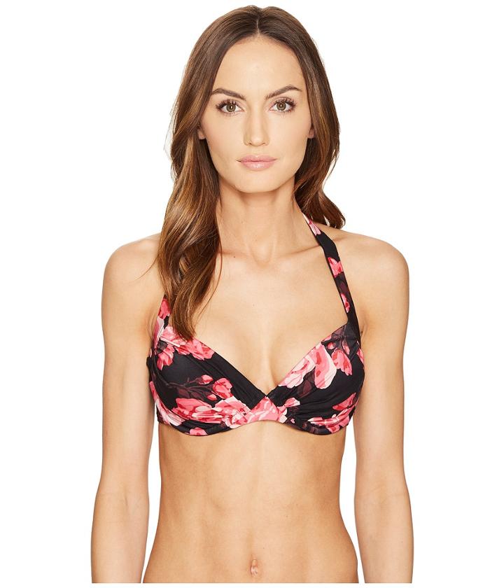 Kate Spade New York Sugar Beach #63 Underwire Bikini Top W/ Soft Cups (black) Women's Swimwear