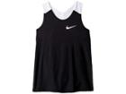 Nike Kids Dry Running Tank Top (little Kids/big Kids) (black/white) Girl's Sleeveless