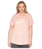 Nike Sportswear Essential T-shirt (size 1x-3x) (bleached Coral/sunset Tint) Women's T Shirt